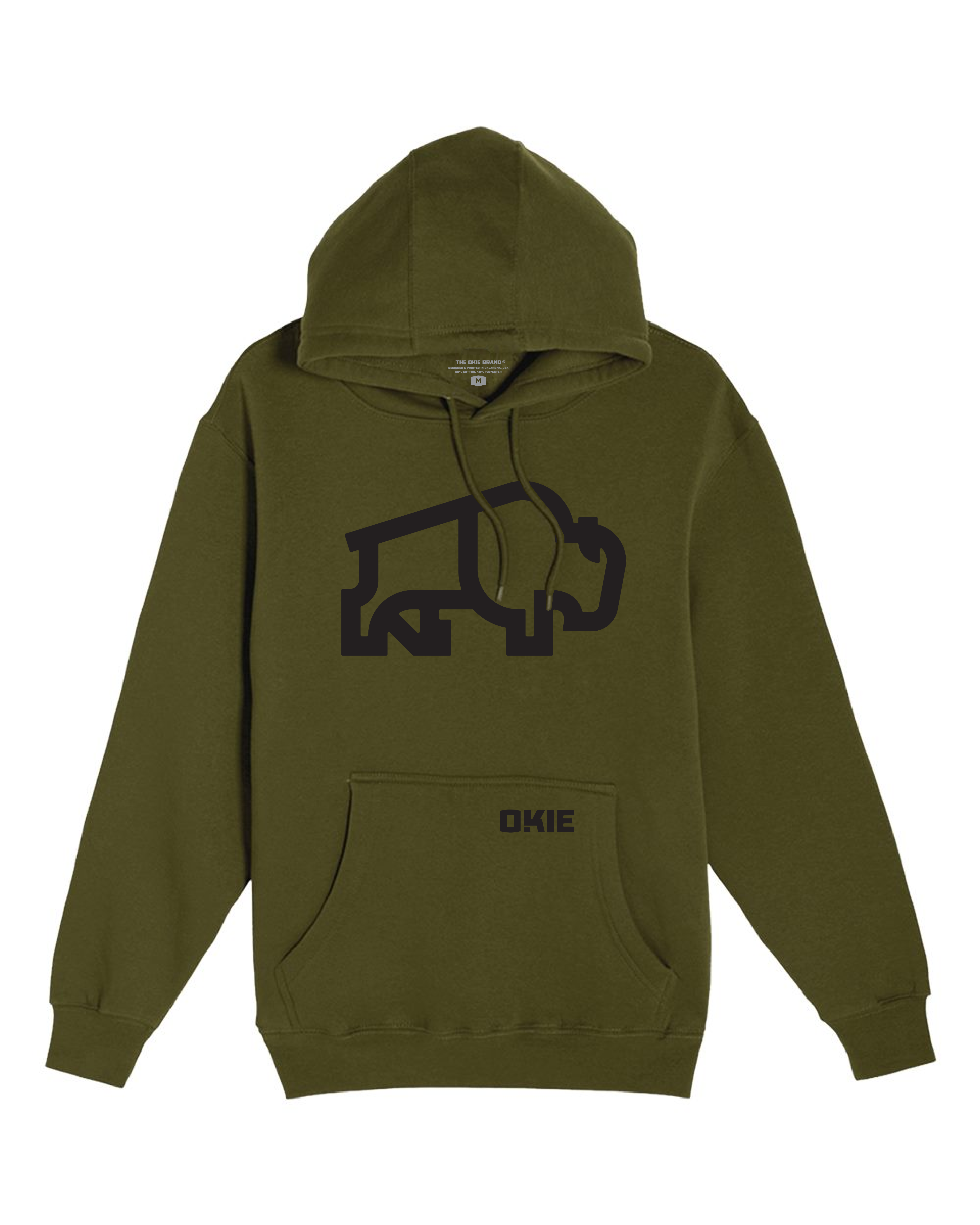 Bison Okie Hoodie-Green
