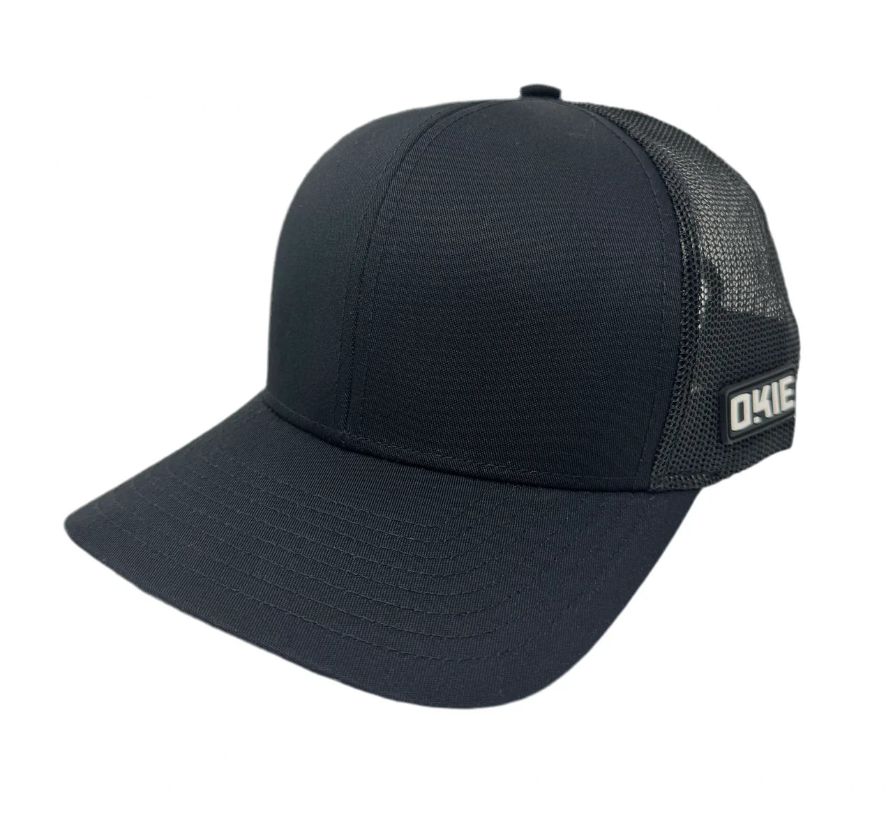 Blank Black/Black Okie Trucker