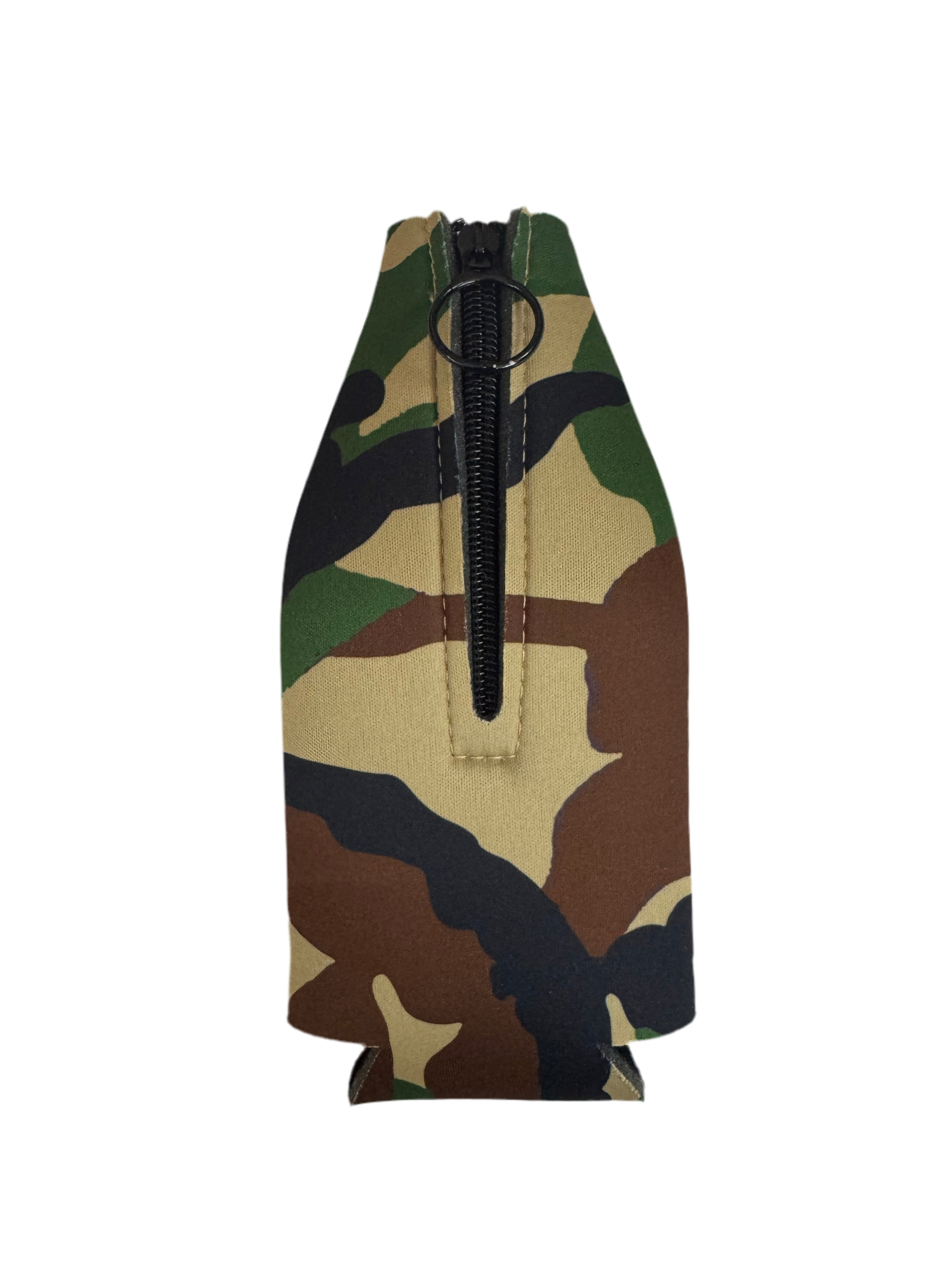 Camo Zipper Bottle Cooler