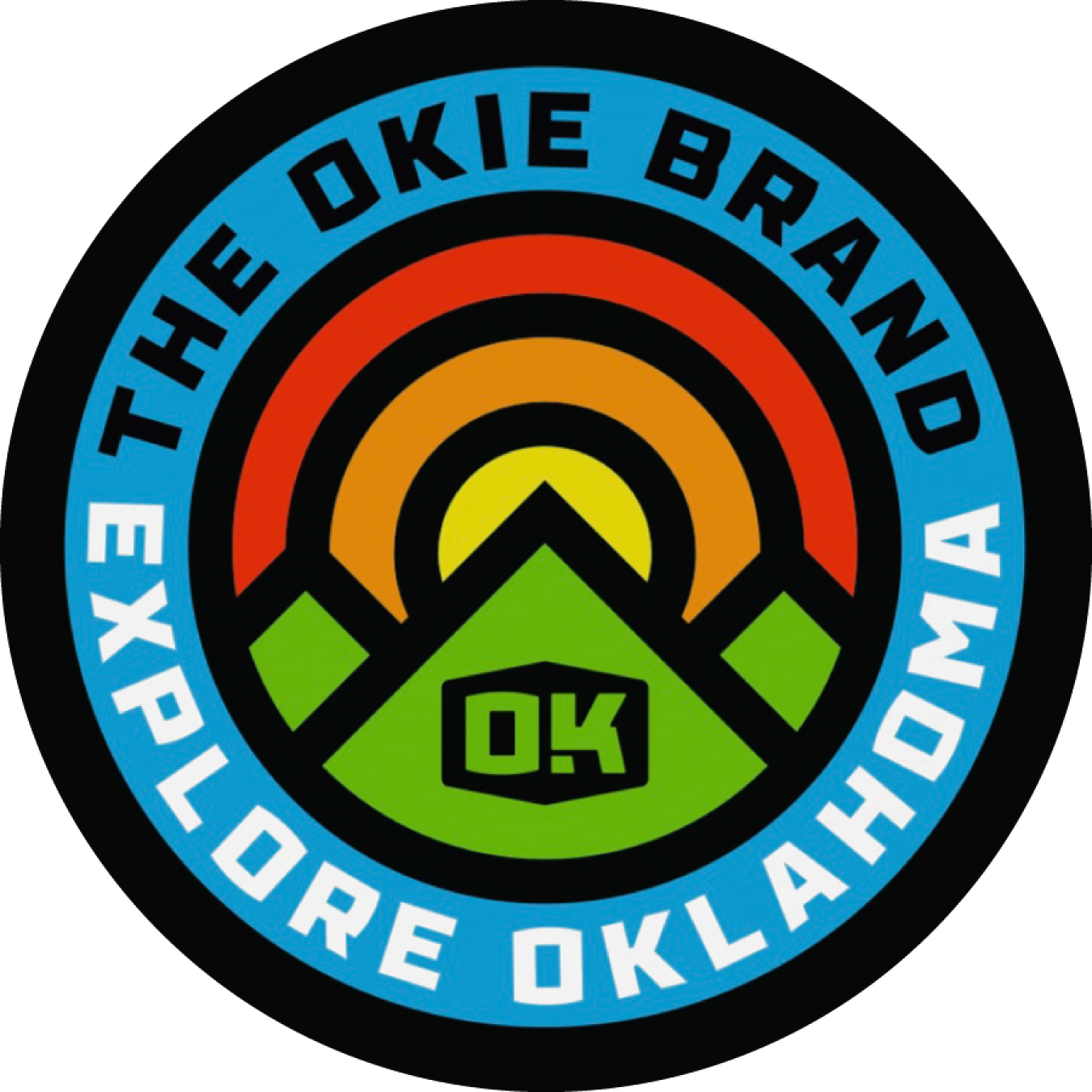 Explore Oklahoma Circle Sticker