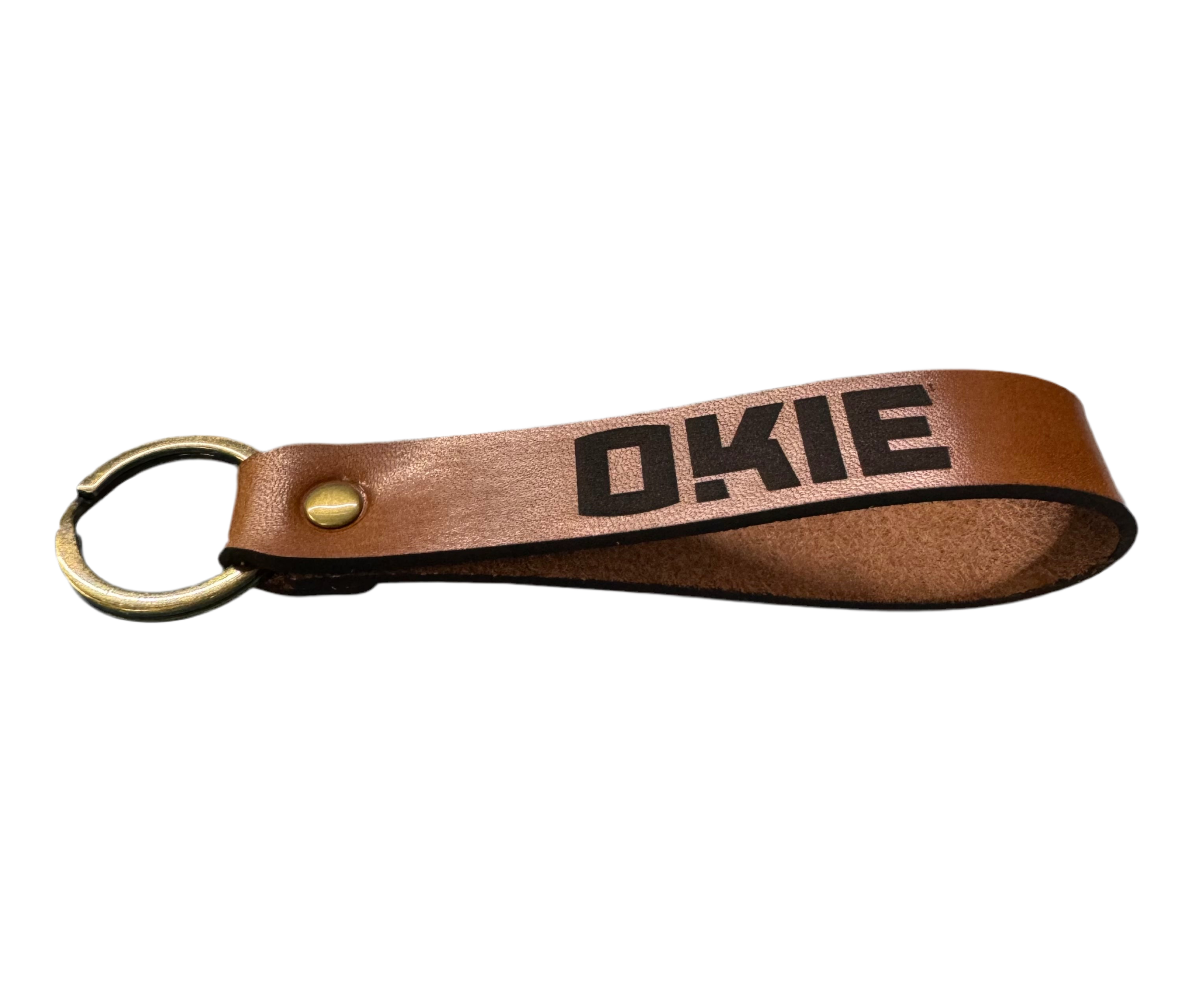 Leather OKIE Keychain-Small