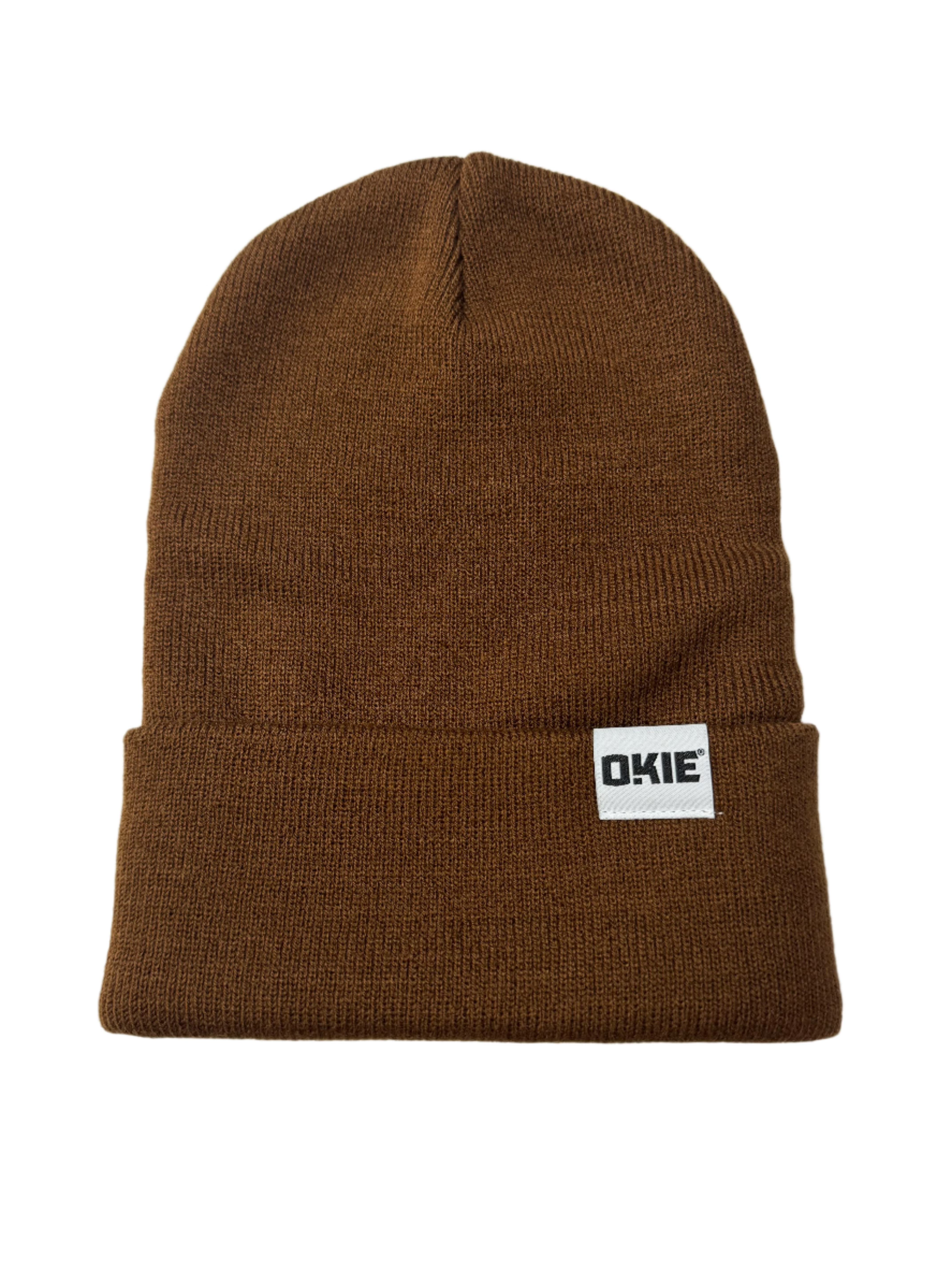 Okie Knit Cuffed Beanie-Caramel