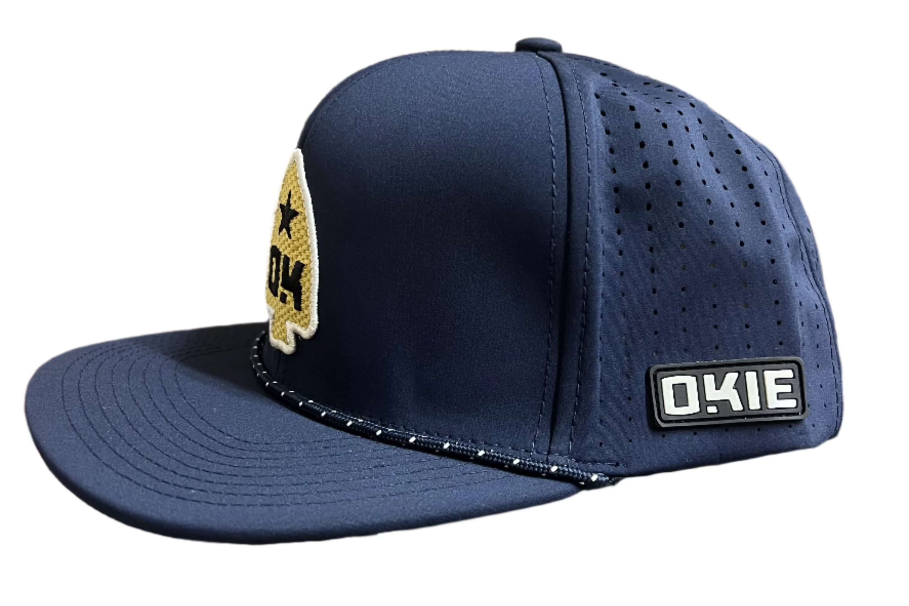 Pierce Performance w/rope- Navy Flatbill