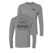 Explore Okla Trees-Long Sleeve-Grey