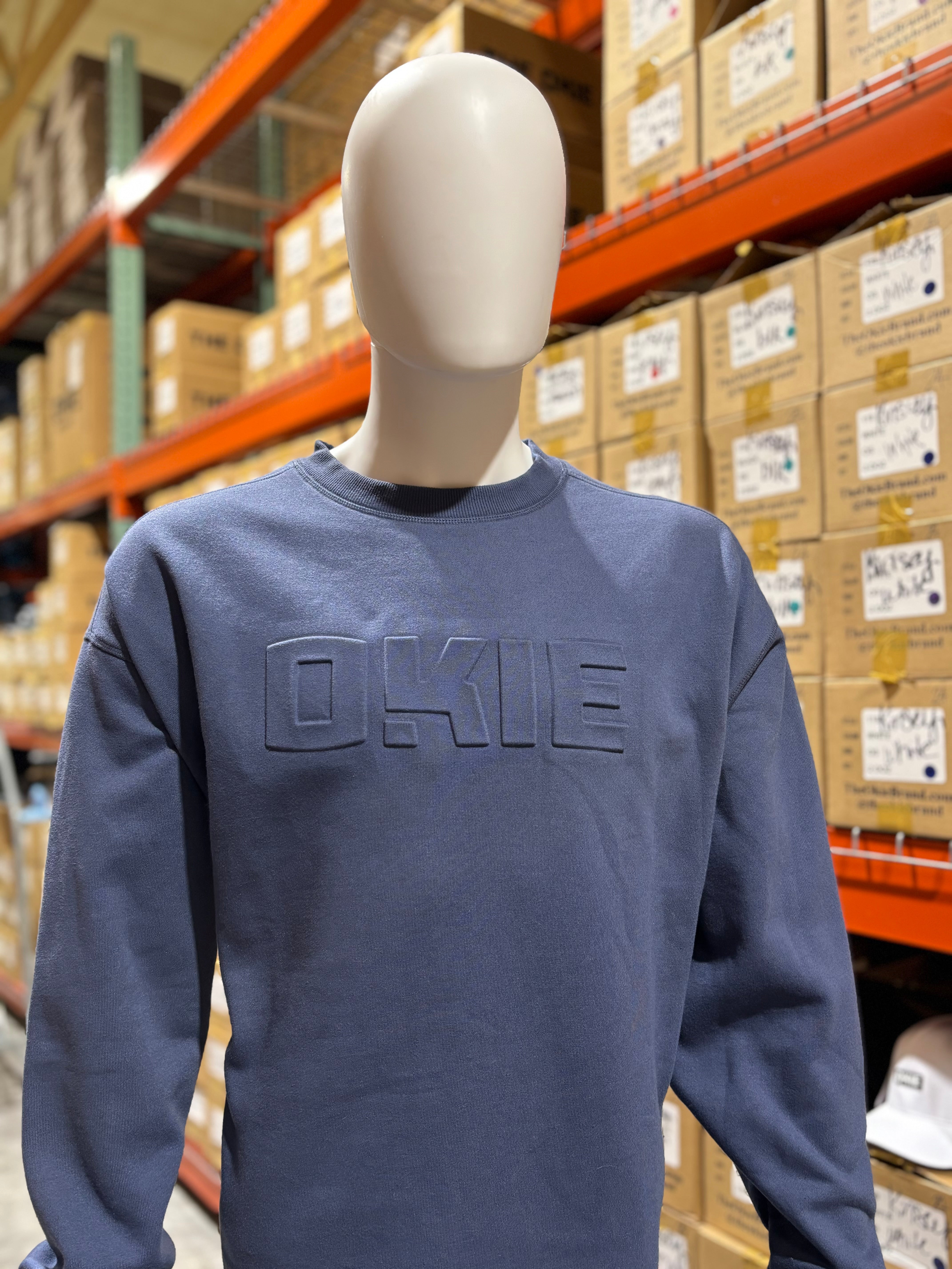 OKIE Puff Sweatshirt-Indigo