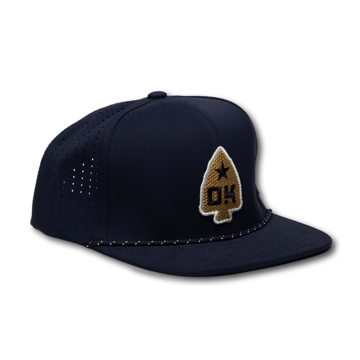 Pierce Performance w/rope- Navy Flatbill