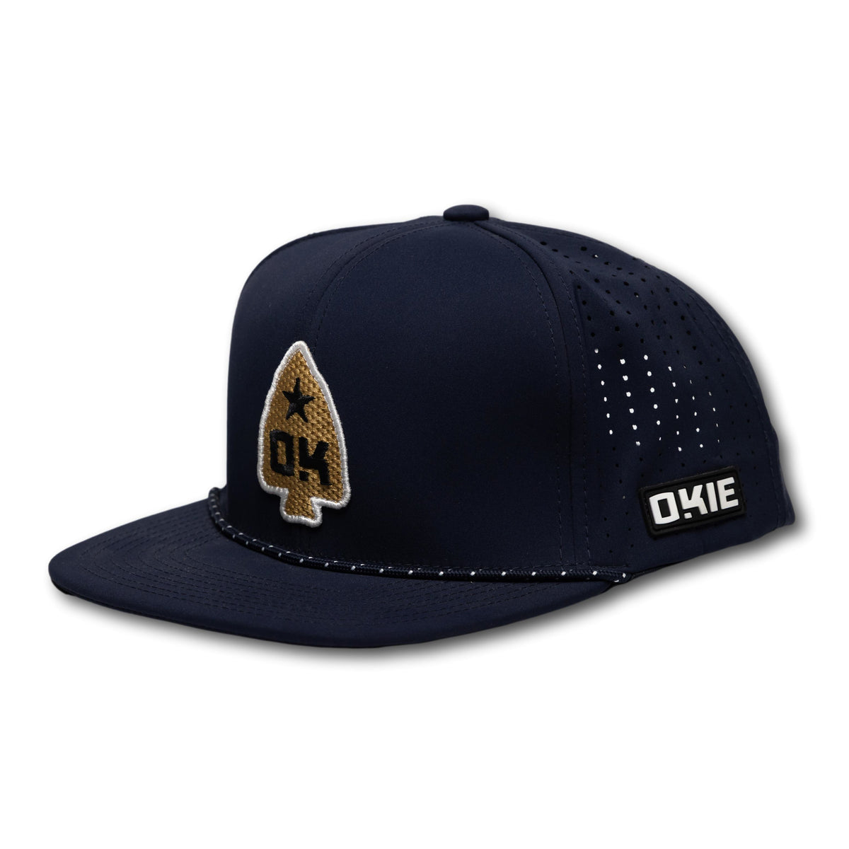 Pierce Performance w/rope- Navy Flatbill