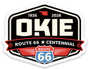 OKIE Rt. 66 Blk Badge-Sticker