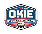 OKIE Rt. 66 Blue Badge-Sticker