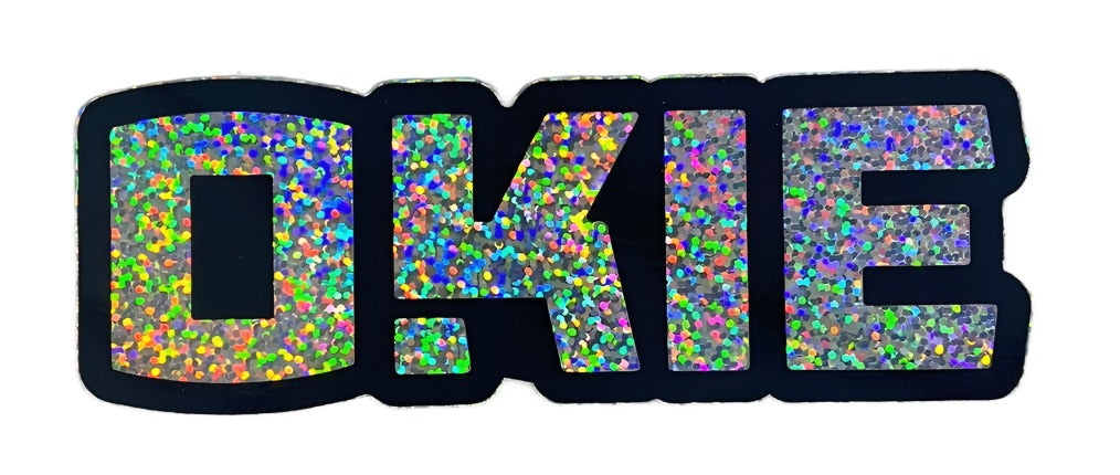 Holographic Glitter OKIE Sticker
