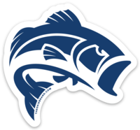 Okie Blue Fish Sticker