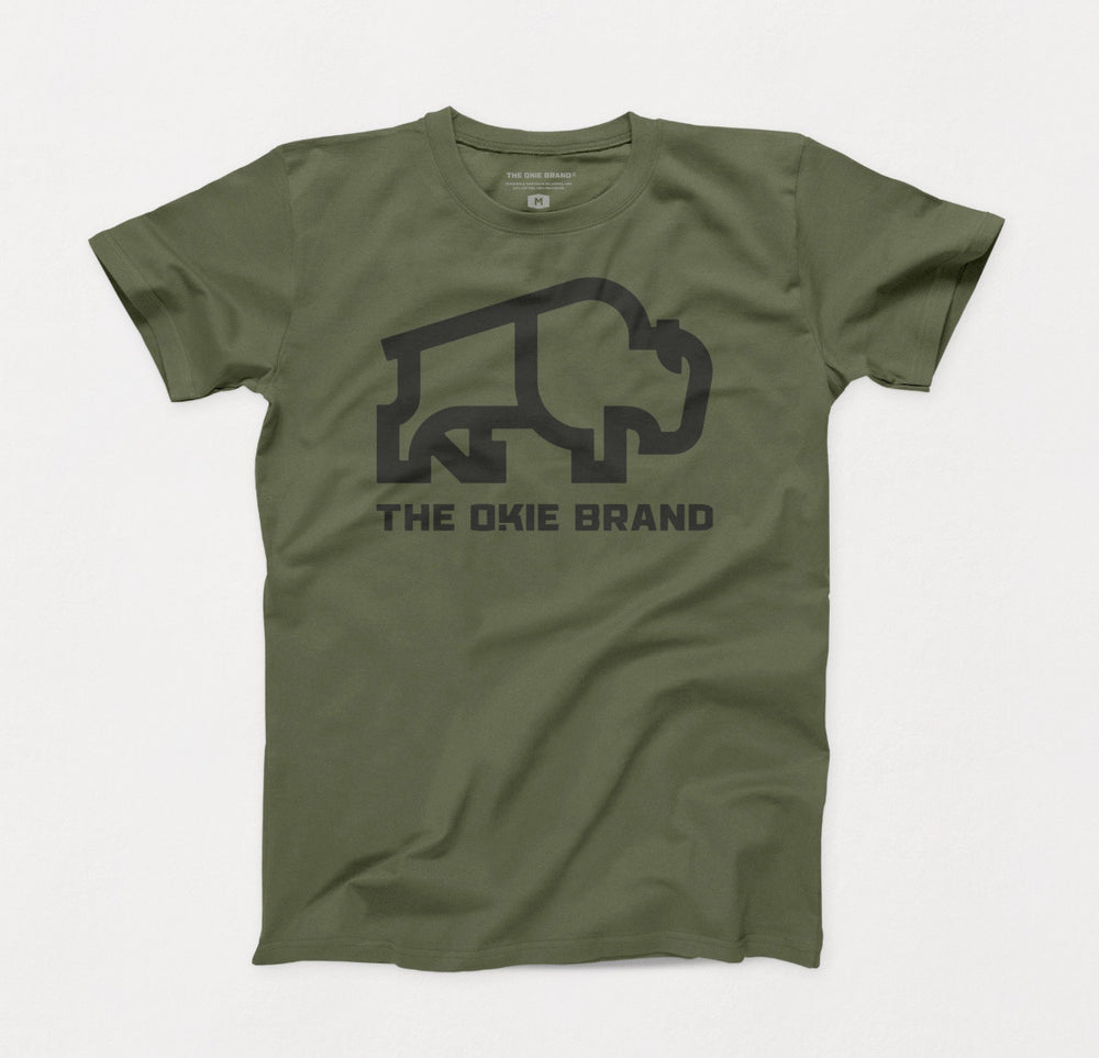 Bison T- Green