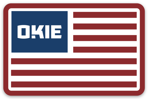 Okie Rectangle Flag Sticker