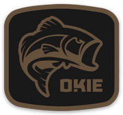 Okie Fish Sticker- Blk/Brwn