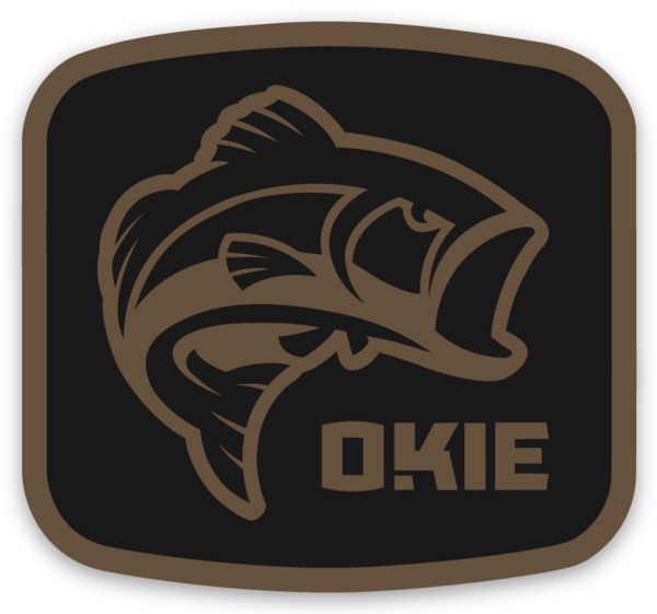 Okie Fish Sticker- Blk/Brwn